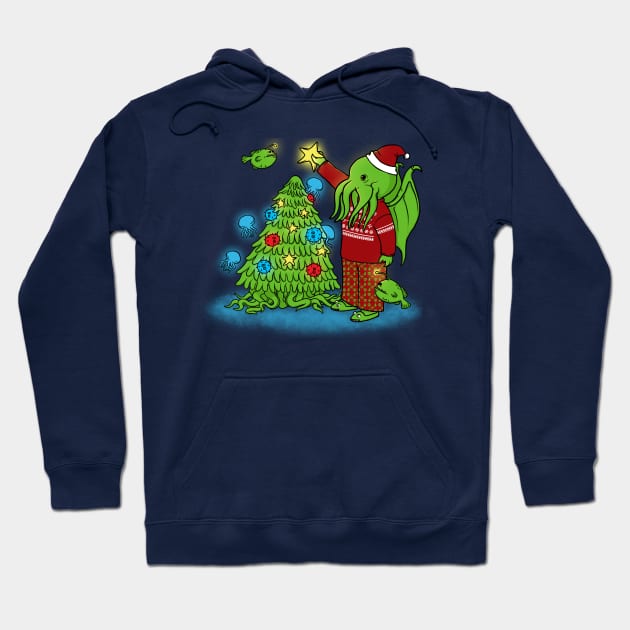 Christmas Cthulhu Hoodie by pigboom